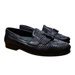 Giorgio Brutini Aruba Black Leather Tassel Loafer Shoes Mens Size 11 M Moc Toe